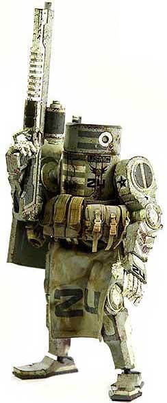 World War Robot Portable Caesar USMC Collectible Figure ThreeA