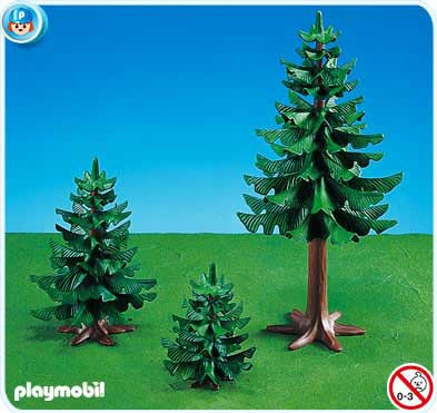 Accessoires PLAYMOBIL Vintage : Arbres Et Végétation (set 4185 De 2007) - Occasion Bon état