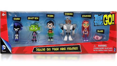 Teen Titans Go! Al Cinema - Mini Figure 5 Pezzi: Cyborg, Wonder Woman, Robin, Slade, Starfire - 2