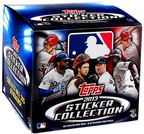MLB Topps 2013 Baseball Sticker Collection Box 50 Packs - ToyWiz