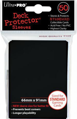 Ultra Pro Card Supplies Deck Protector Black Standard Card Sleeves 50 Count - ToyWiz Ultra Pro Card Supplies Deck Protector Black Standard Card Sleeves 50 Count - ToyWiz