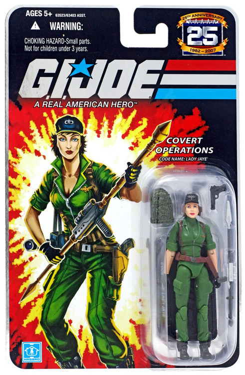 GI Joe 25th Anniversary Wave 2 Lady Jaye 3.75 Action Figure Hasbro