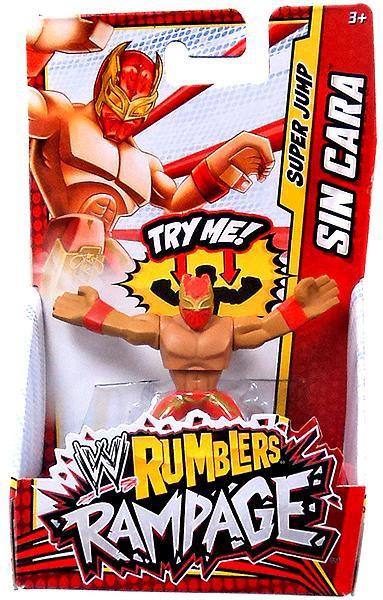 WWE Wrestling Rumblers Rampage Sin Cara Mini Figure Red Mask