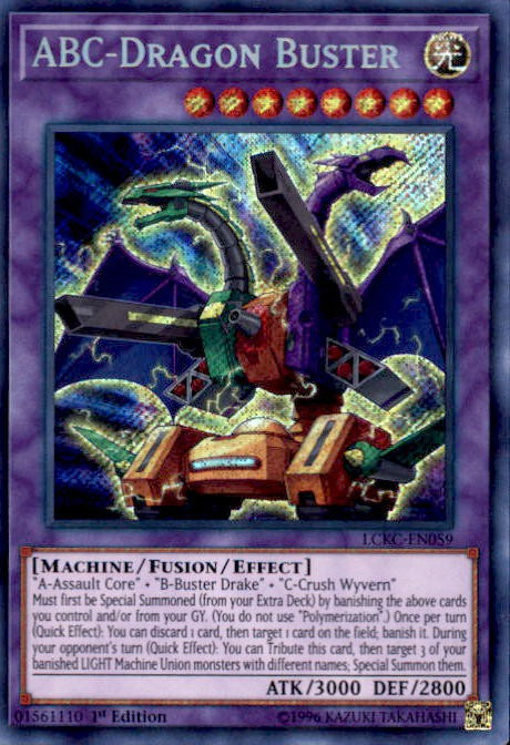 YuGiOh Trading Card Game Kaiba Legendary Collection Single Card Secret Rare ABC-Dragon Buster LCKC-EN059 - ToyWiz YuGiOh Trading Card Game Kaiba Legendary Collection Single Card Secret Rare ABC-Dragon Buster LCKC-EN059 - ToyWiz