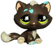Littlest Pet Shop Cat Figure Black Loose Hasbro Toys - ToyWiz