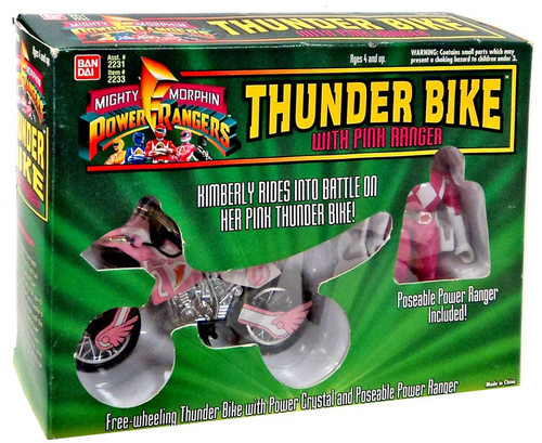 Power Rangers Mighty Morphin Thunder Bike with Pink Ranger 4 Action ...