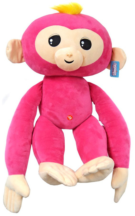 Fingerlings Baby Monkey Pink with Yellow Hair 27 JUMBO Plush with