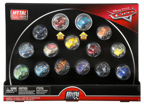 Disney Pixar Cars Die Cast Mini Racers Variety Car 15-Pack with