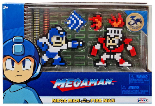 Mega Man Classic 8-Bit Blue White Mega Man vs. Fire Man Mini