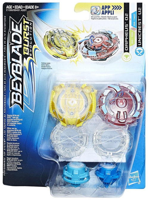 Beyblade Burst Orpheus O2 Unicrest U2 Dual Pack Hasbro Toys - ToyWiz