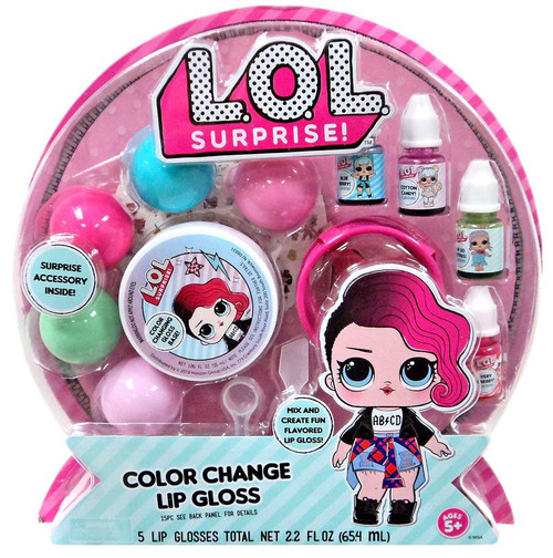 LOL Surprise Color Change Lip Gloss Kit 5 Lip Glosses MGA Entertainment ...