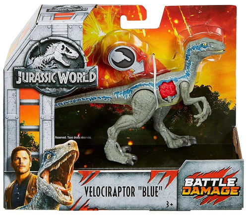 Jurassic World Fallen Kingdom Battle Damage Velociraptor Blue 5 Action ...