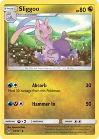 Pokemon Trading Card Game Sun & Moon Forbidden Light Uncommon Sliggoo #93