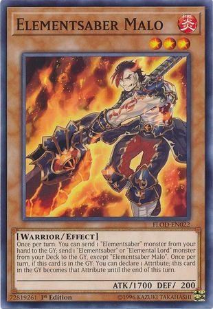 YuGiOh Flames of Destruction Single Card Common Elementsaber Malo  FLOD-EN022 - ToyWiz