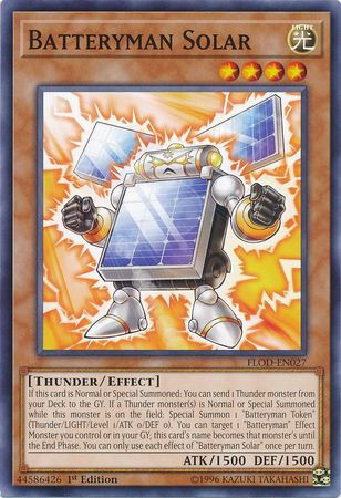 YuGiOh Flames of Destruction Single Card Common Batteryman Solar FLOD