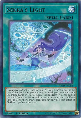 YuGiOh Flames of Destruction Single Card Rare Sekkas Light FLOD-EN062 - ToyWiz YuGiOh Flames of Destruction Single Card Rare Sekkas Light FLOD-EN062 - ToyWiz