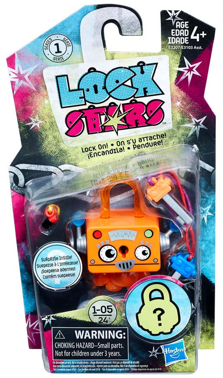 Lock Stars Series 1 Orange Robot Figure Hasbro Toys - ToyWiz
