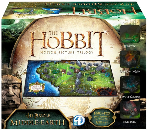 The Hobbit 4D Cityscape Middle-Earth Puzzle - ToyWiz