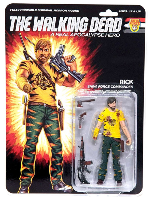 Mcfarlane Toys The Walking Dead Shiva Force Rick 5 Action Figure Bloody Toywiz - beta survive from the evil guest roblox