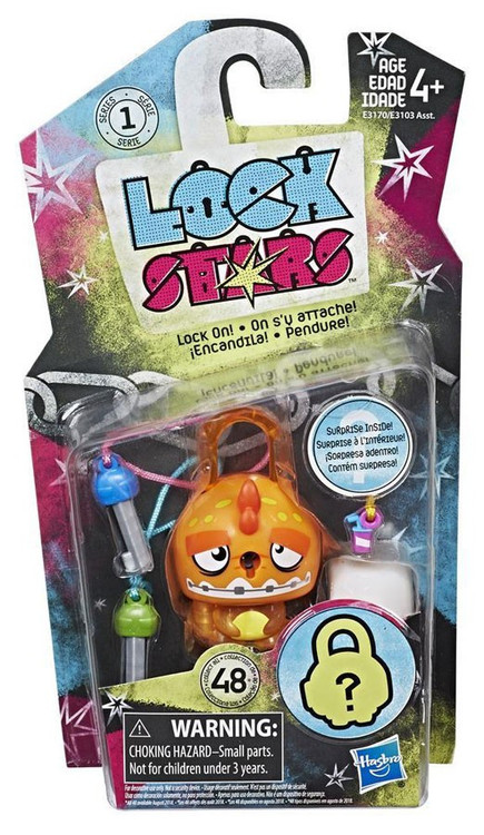 Lockstar Animal Lock Stars Series 1 Orange Dinosaur Figure Hasbro Toys - ToyWiz