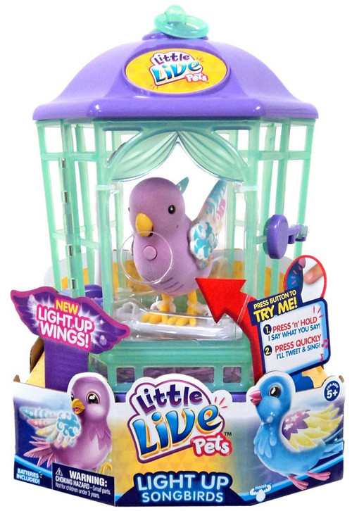 little live pets light up songbirds rainbow glow playset little light up pets