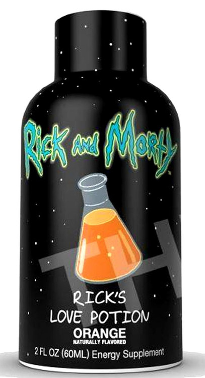 Rick Morty Ricks Love Potion Exclusive Energy Shot Orange Trans