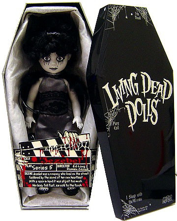 Living Dead Dolls Series 5 Jezebel 10-Inch Doll [Black & White, Damaged  Package]