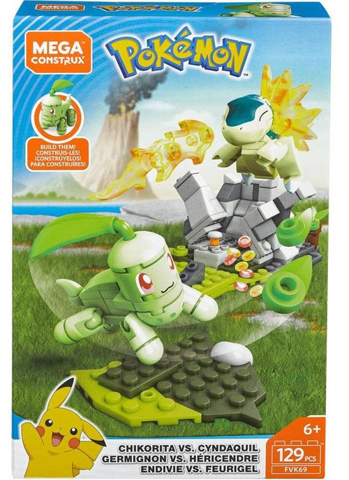Pokemon Chikorita vs. Cyndaquil Set Mega Construx - ToyWiz