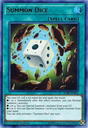 yugioh battles of legend relentless revenge card list YuGiOh Battles of Legend Relentless Revenge Single Card Ultra Rare Summon  Dice BLRR-EN002