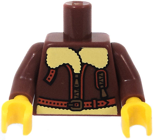 Lego Minifigure Parts Reddish Brown Leather Jacket With Wool Pile Collar Loose Torso Loose Toywiz - brown leather jacket roblox