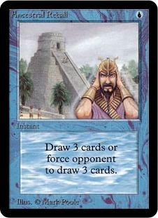 Magic The Gathering Alpha Single Card Rare Ancestral Recall