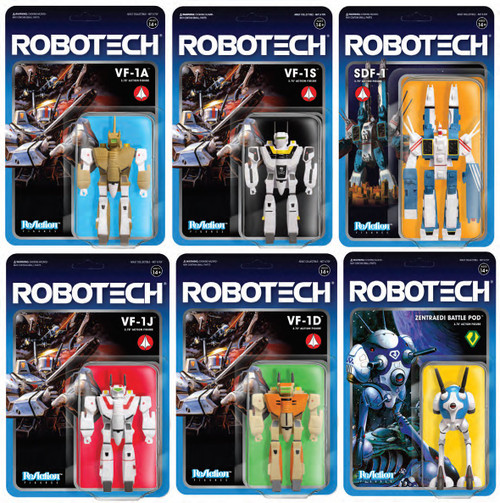 ReAction Robotech Series 1 3.75 Set of 6 Action Figures Super7