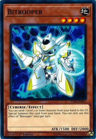 YuGiOh Starter Deck Codebreaker Single Card Common Bitrooper YS18