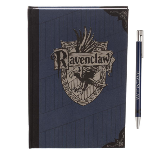 The Noble Collection Journal Ravenclaw – 25 Cm Relié, Tranches Dorées Et Blason Émaillé – Officiel Harry Potter