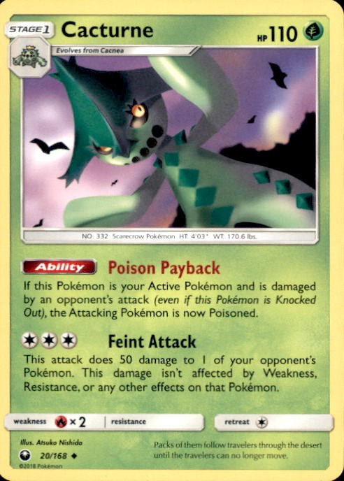Pokemon Trading Card Game Celestial Storm Uncommon Cacturne #20