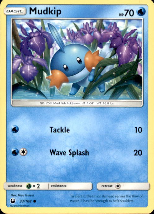 Pokemon Trading Card Game Celestial Storm Single Card Common Mudkip 33 - ToyWiz Pokemon Trading Card Game Celestial Storm Single Card Common Mudkip 33 - ToyWiz