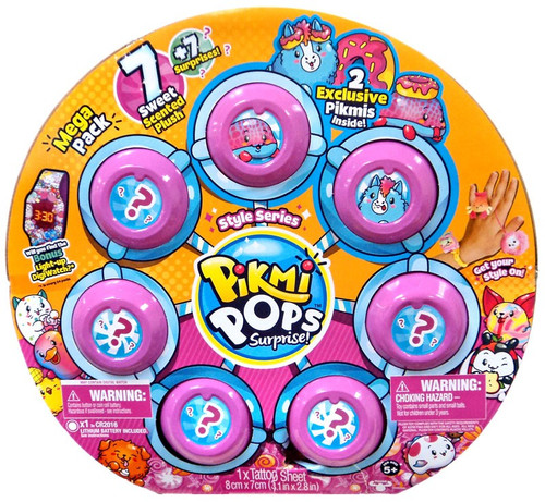 Pikmi Pops Surprise Style Series Frosted Donut Mega Pack 7 Plush 7