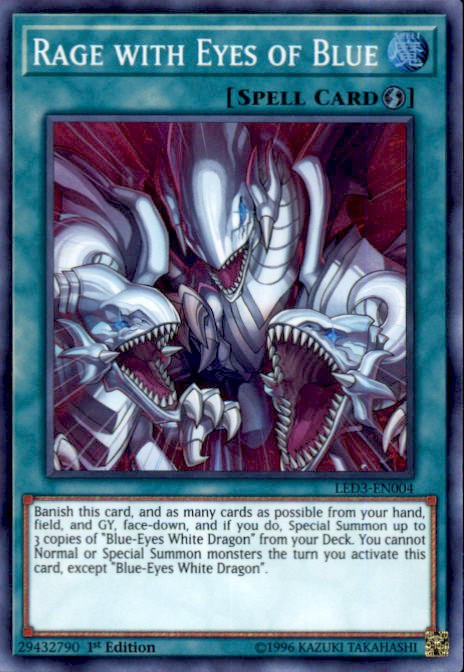 YuGiOh White Dragon Abyss Single Card Super Rare Rage with Eyes of