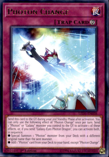 yugioh cards that change name YuGiOh White Dragon Abyss Single Card Rare Photon Change LED3-EN038