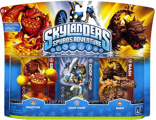 Skylanders Spyros Adventure Eruptor, Chop Chop Bash Figure 3-Pack