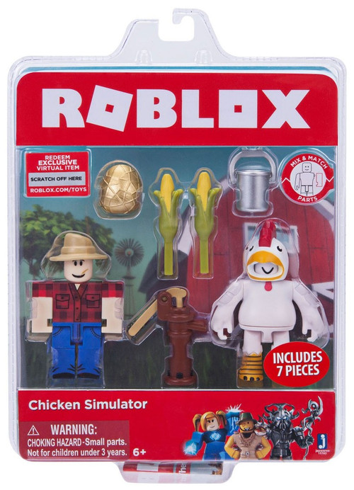 Roblox Chicken Simulator 3 Action Figure Game Pack Jazwares Toywiz - roblox 6 figure multi pack assortment action figures