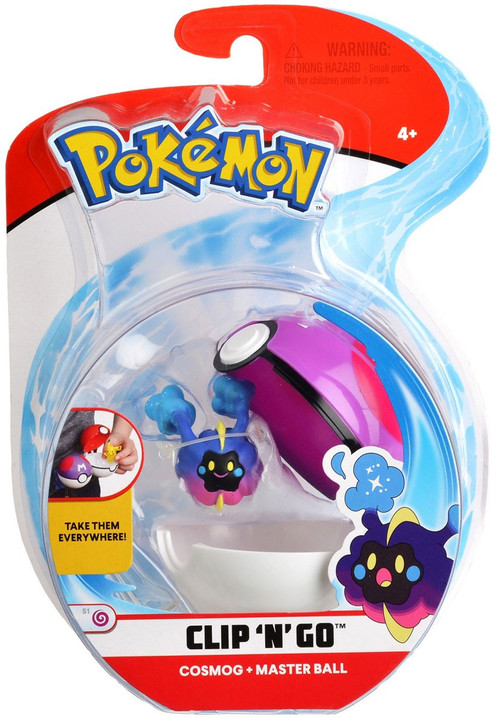 Pokemon Clip N Go Cosmog Master Ball Figure Set Wicked Cool Toys - ToyWiz