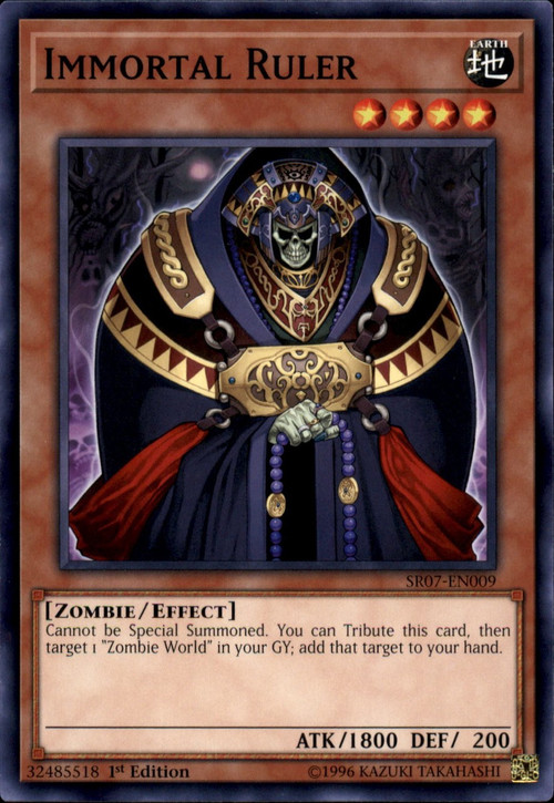 YuGiOh Structure Deck Zombie Horde Single Card Common Immortal Ruler SR07-EN009 - ToyWiz YuGiOh Structure Deck Zombie Horde Single Card Common Immortal Ruler SR07-EN009 - ToyWiz