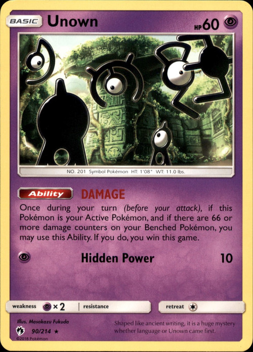 are unown pokemon cards rare V & Vstar 065/195- Silver Tempest - Ultra Card Lot Psychic Ability Shuffle Once during your turn (before your attack) Pokemon Trading Card Game 177/195