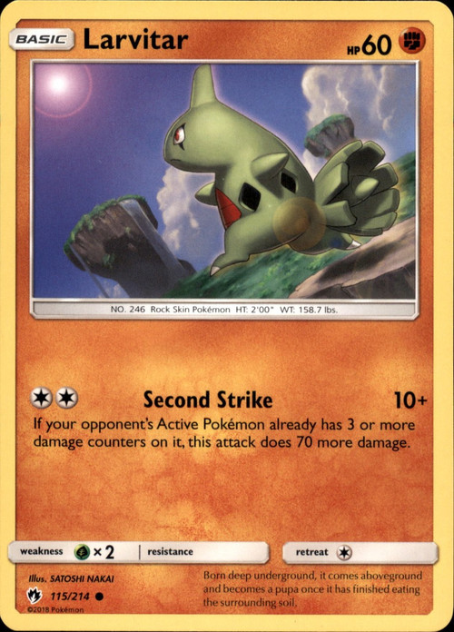 larvitar pokemon card price [Colorless] [Colorless]. Pokemon Trading Card Game Sun