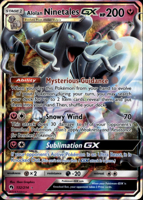 alolan ninetales gx pokemon card Pokemon - Sun & Moon - Lost Thunder - Alolan Ninetales-GX main image 0