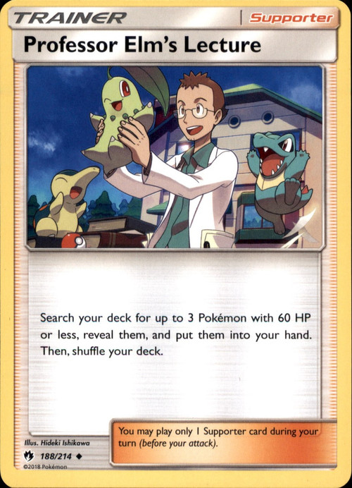 Pokemon Trading Card Game Sun Moon Lost Thunder Single Card Uncommon  Professor Elms Lecture 188 - ToyWiz
