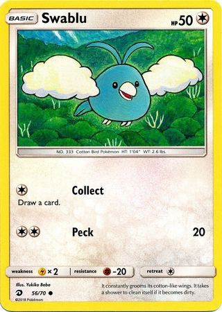 Pokemon Trading Card Game Dragon Majesty Single Card Common Swablu 56 -  ToyWiz