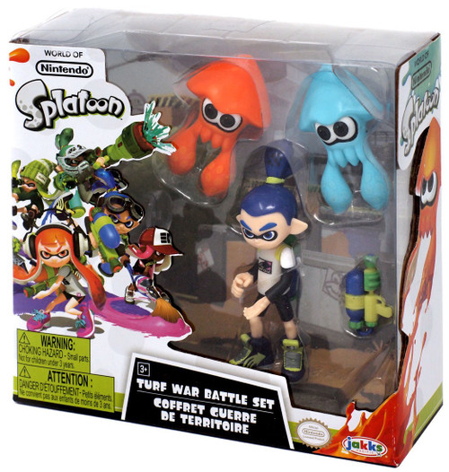 Nintendo Splatoon Turf War Battle Set Exclusive Figure 3-Pack Blue