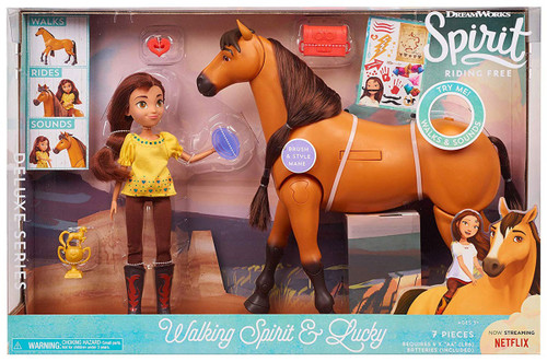 Spirit Riding Polly Spirit Riding Free Deluxe Series Walking Spirit Lucky Doll Pony Set ...